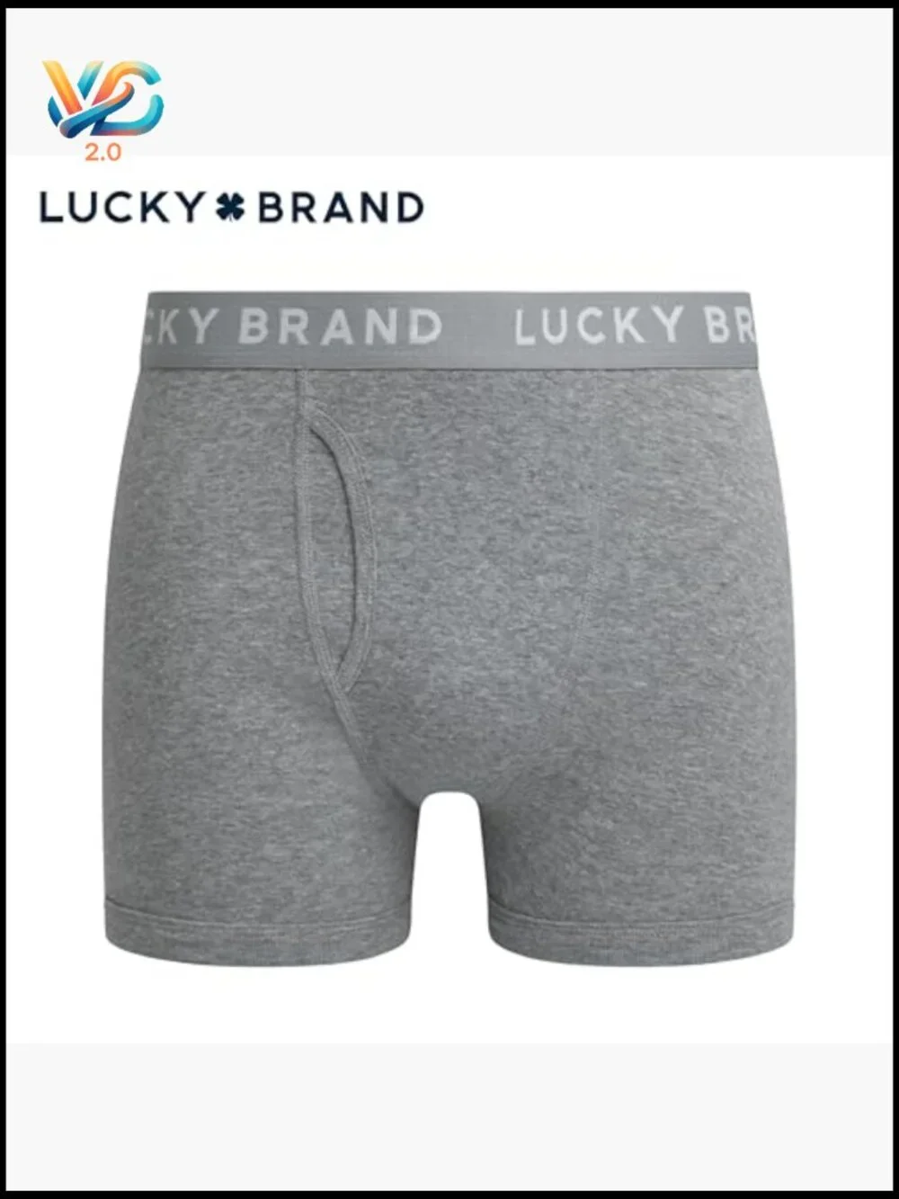 Lucky Men's Boxer Briefs 3 Pack - Soft Cotton Blend Underwear with Functional